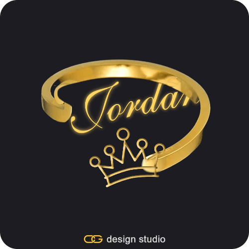 The Essential Name Ring: Glitter