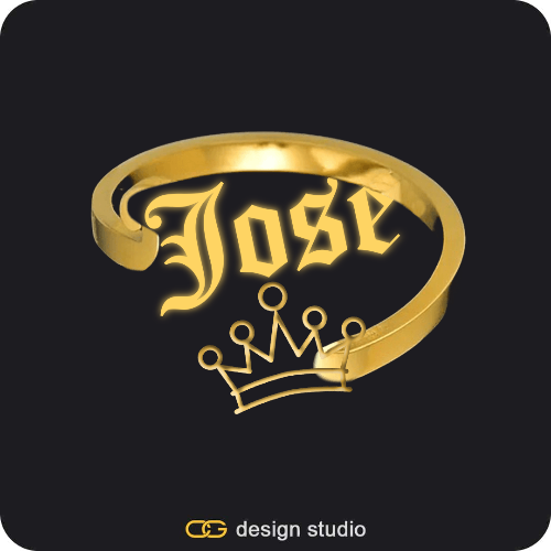 The Essential Name Ring: Glitter