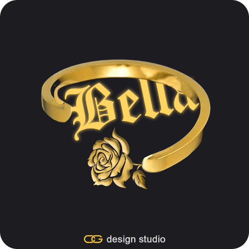 The Essential Name Ring: Glitter