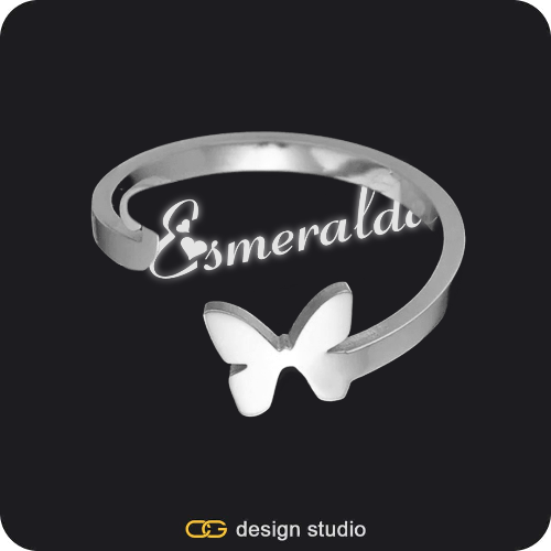 The Essential Name Ring: Glitter