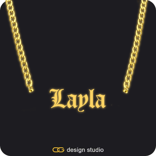 The Essential Name Necklace: Glitter