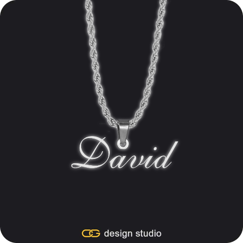 The Essential Name Necklace: Glitter