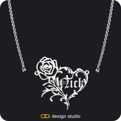 The Rose Petal Name Necklace