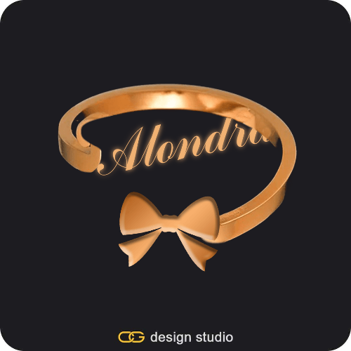 The Essential Name Ring: Glitter