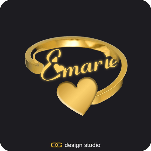 The Essential Name Ring: Glitter