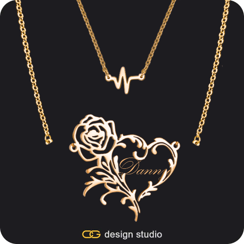 The Rose Petal Name Necklace