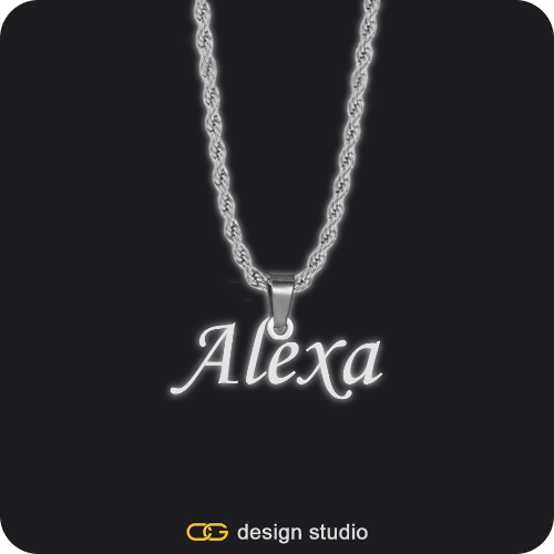 The Essential Name Necklace: Glitter