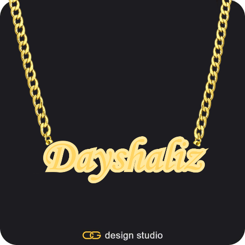 The Spotlight Double Plated Name Necklace