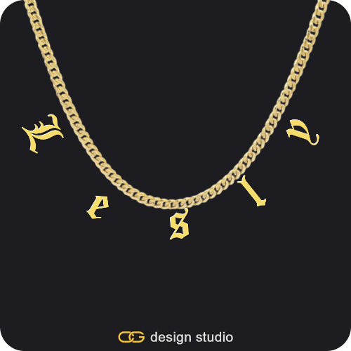 The Falling Name Necklace