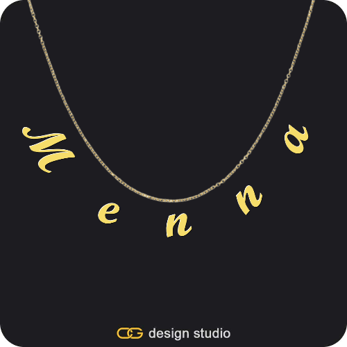 The Falling Name Necklace