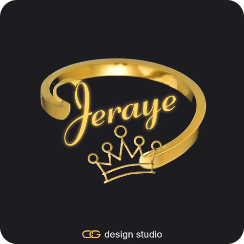 The Essential Name Ring: Glitter