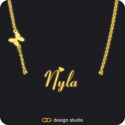 The Essential Name Necklace: Glitter