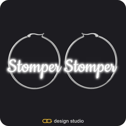 The Essential Hoop Name Earrings: Sparkling