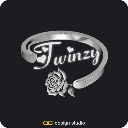 The Essential Name Ring: Glitter