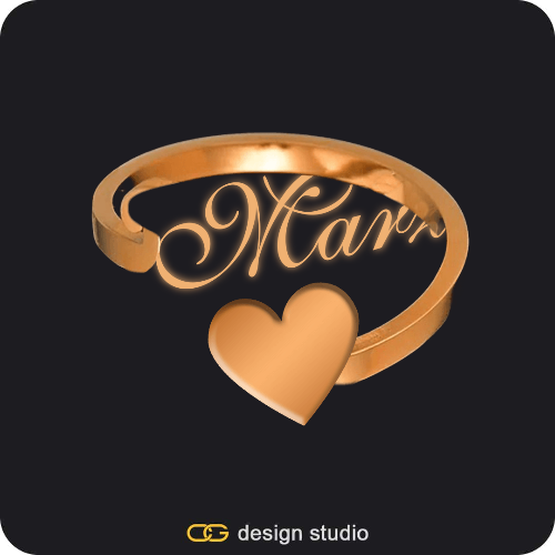 The Essential Name Ring: Glitter