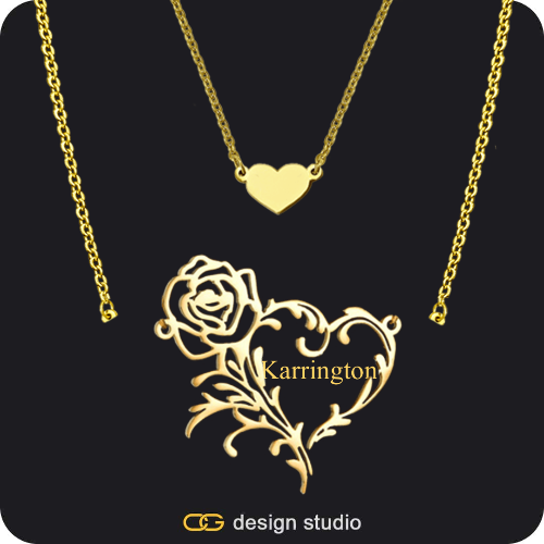 The Rose Petal Name Necklace