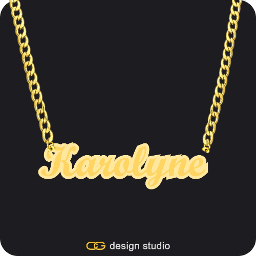 The Spotlight Double Plated Name Necklace