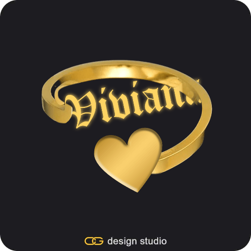 The Essential Name Ring: Glitter