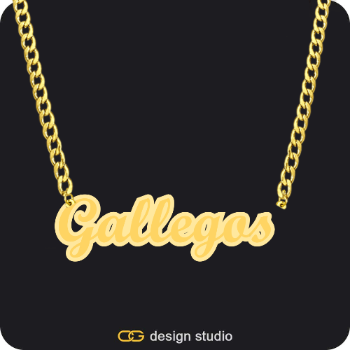 The Spotlight Double Plated Name Necklace