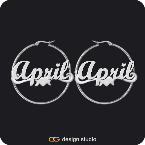 The Essential Hoop Name Earrings: Underline