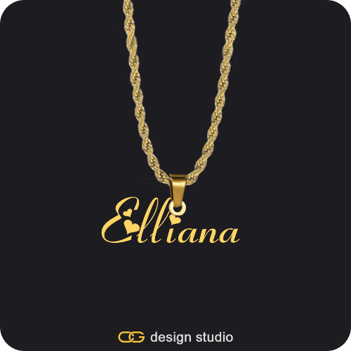 The Essential Name Necklace: Looped