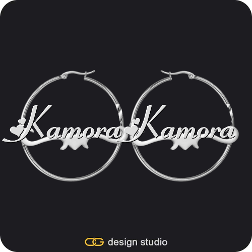 The Essential Hoop Name Earrings: Underline