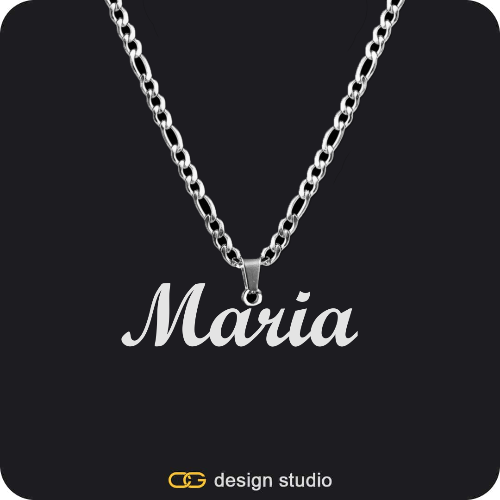 The Essential Name Necklace: Looped