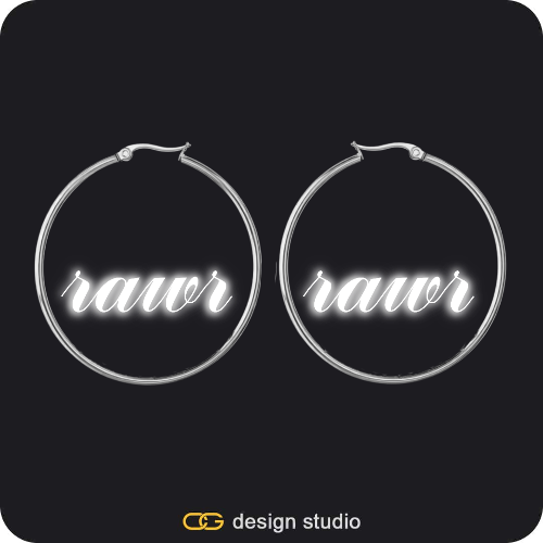 The Essential Hoop Name Earrings: Sparkling