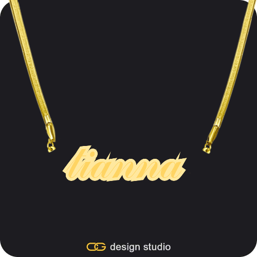 The Spotlight Double Plated Name Necklace