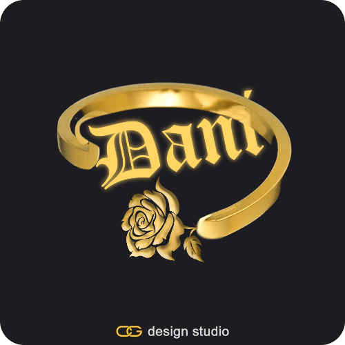 The Essential Name Ring: Glitter