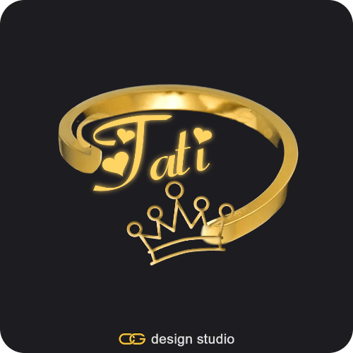 The Essential Name Ring: Glitter