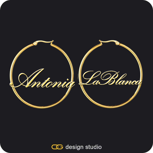 The Essential Hoop Name Earrings