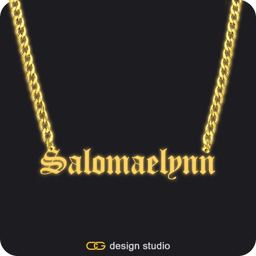 The Essential Name Necklace: Glitter