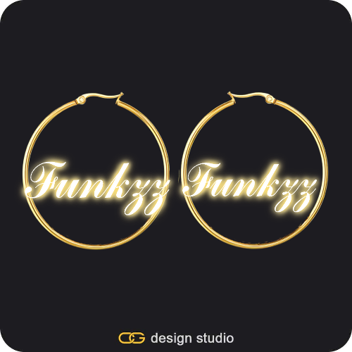 The Essential Hoop Name Earrings: Sparkling