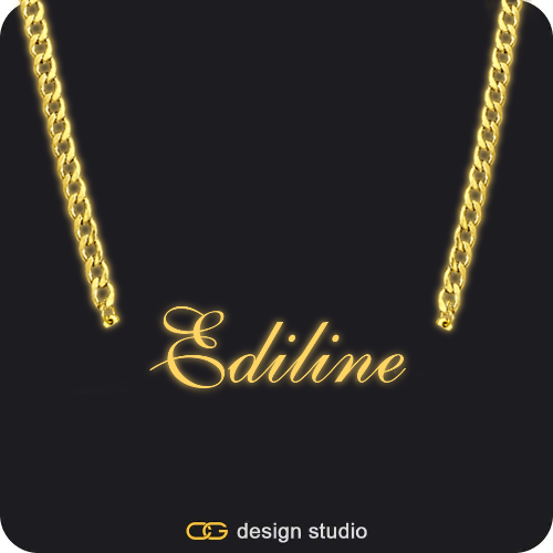 The Essential Name Necklace: Glitter