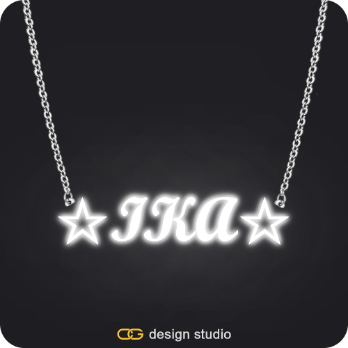 The Essential Name Necklace: Sparkling