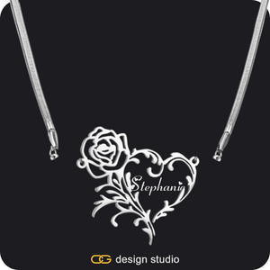 The Rose Petal Name Necklace