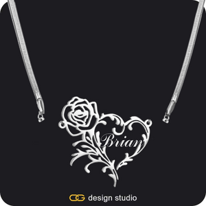 The Rose Petal Name Necklace