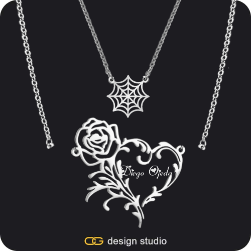 The Rose Petal Name Necklace