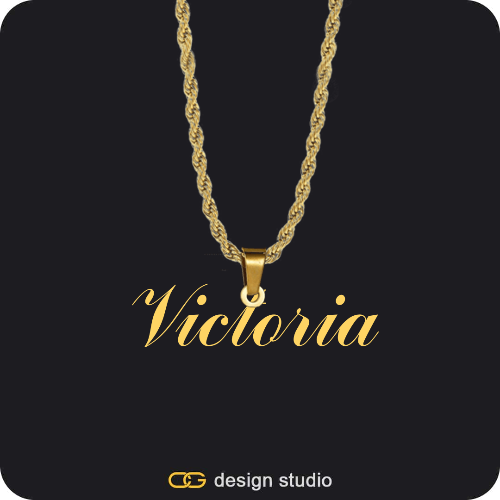 The Essential Name Necklace: Looped