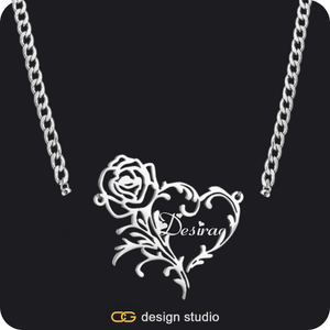 The Rose Petal Name Necklace