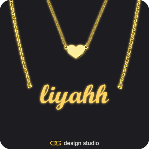 The Essential Name Necklace: Glitter