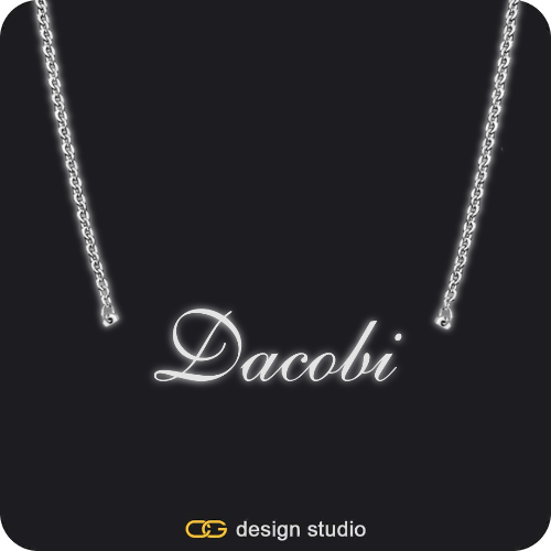 The Essential Name Necklace: Glitter