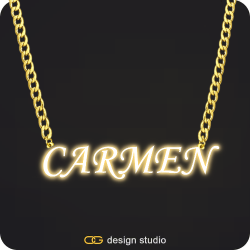 The Essential Name Necklace: Sparkling