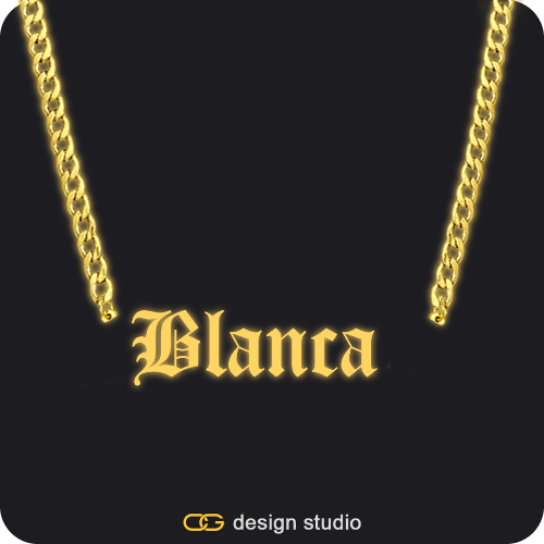 The Essential Name Necklace: Glitter