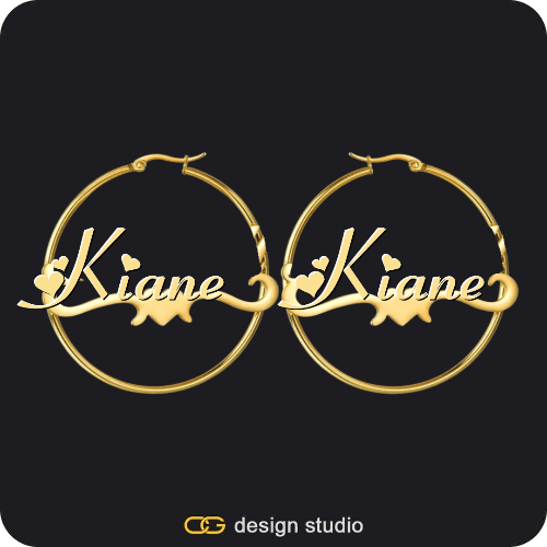 The Essential Hoop Name Earrings: Underline