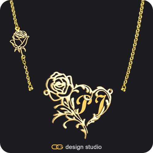 The Rose Petal Name Necklace