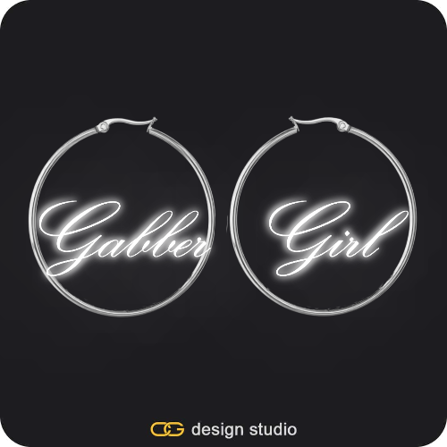 The Essential Hoop Name Earrings: Sparkling