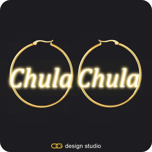 The Essential Hoop Name Earrings: Sparkling