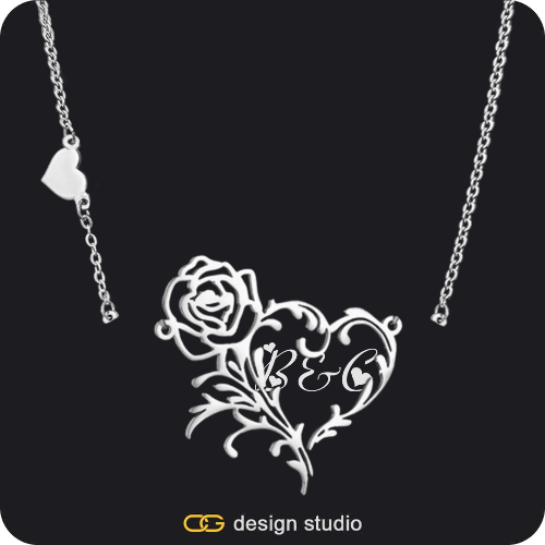 The Rose Petal Name Necklace